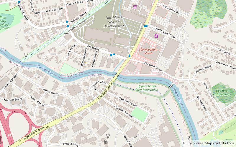 Needham Street Bridge location map