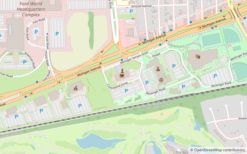 Henry Ford Centennial Library location map