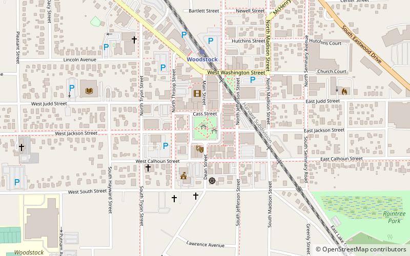 Woodstock Square Historic District location map