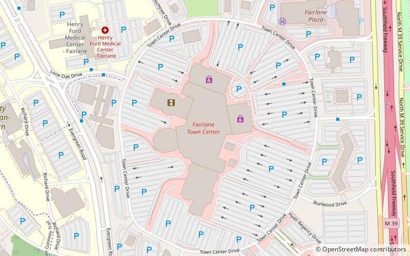 Fairlane Town Center location map