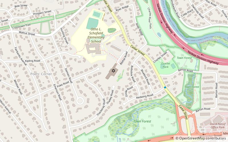 Temple Beth Elohim - Wellesley location map