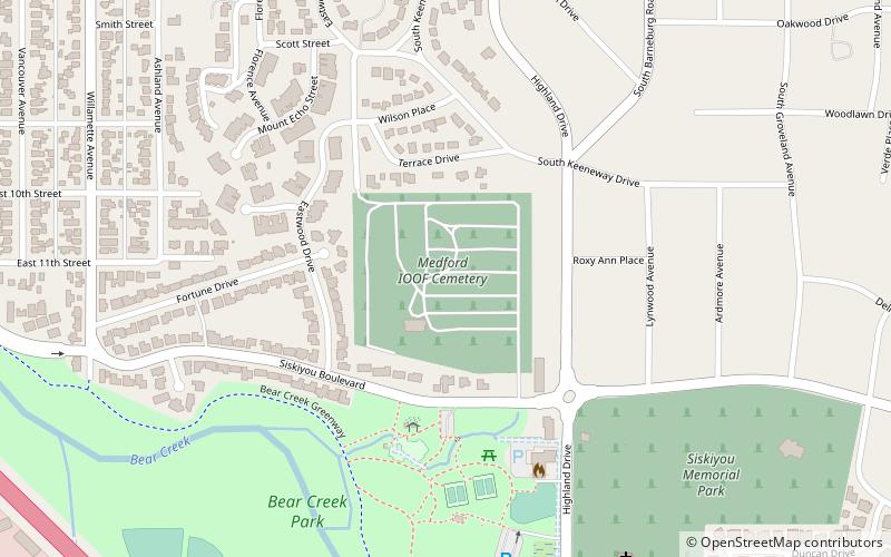 Medford IOOF Cemetery location map