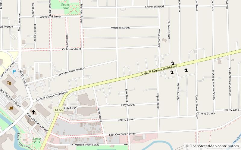 Maple Street Historic District location map