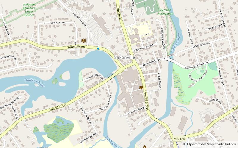 Saxonville Historic District location map