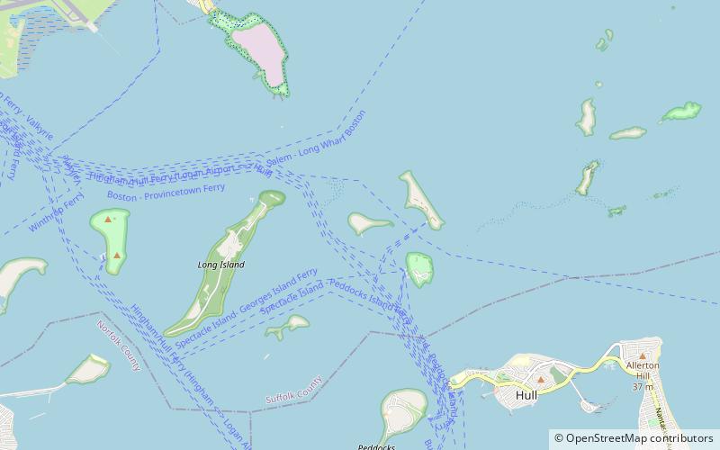 Gallops Island location map
