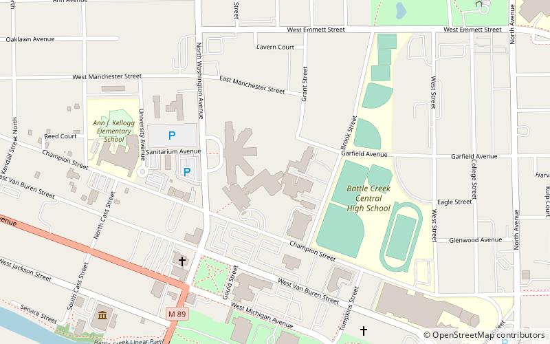 Battle Creek Sanitarium location map