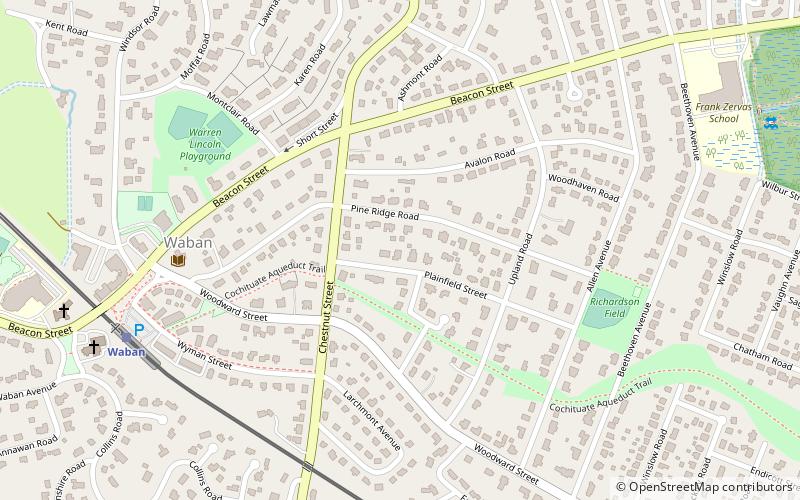 Pine Ridge Road–Plainfield Street Historic District location map