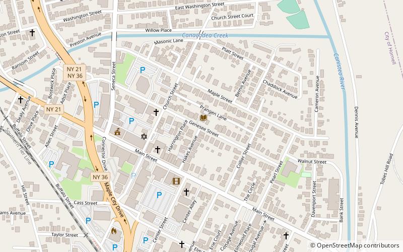 Hornell Public Library location map