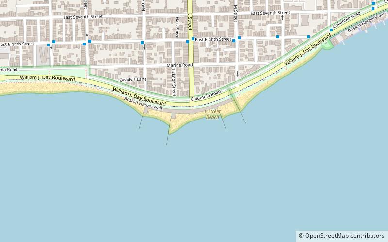 l street beach boston location map