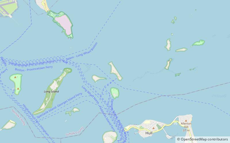 Phares de Lovells Island location map