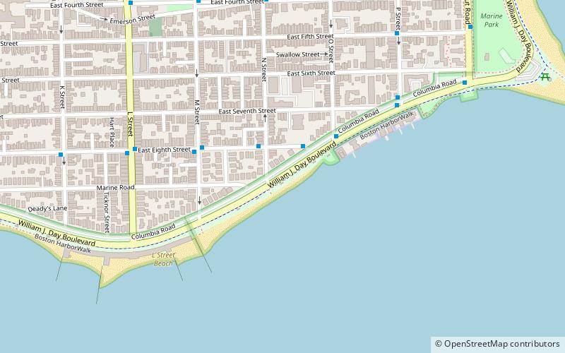 day boulevard boston location map