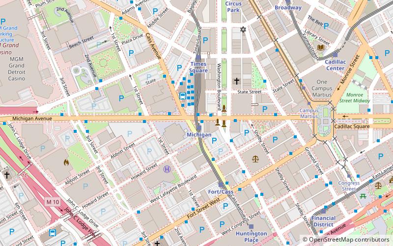 Rosa Parks Transit Center location map