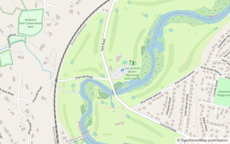 Weston Ski Track at Martin Golf Course location map