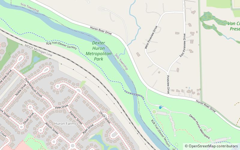 Dexter-Huron Metropolitan Park location map