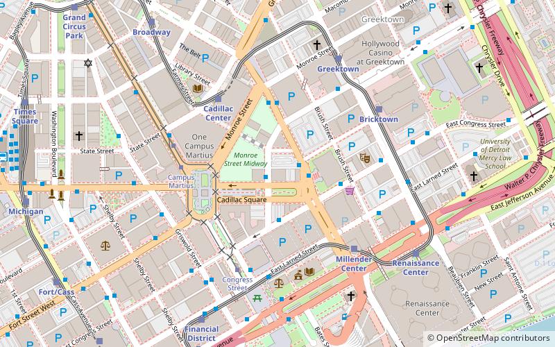 New Cadillac Square Apartments location map