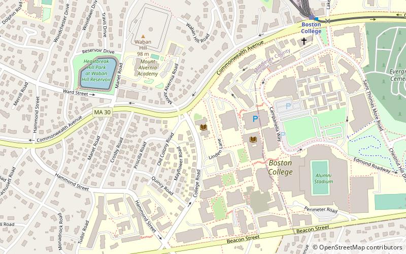Bapst Library location map