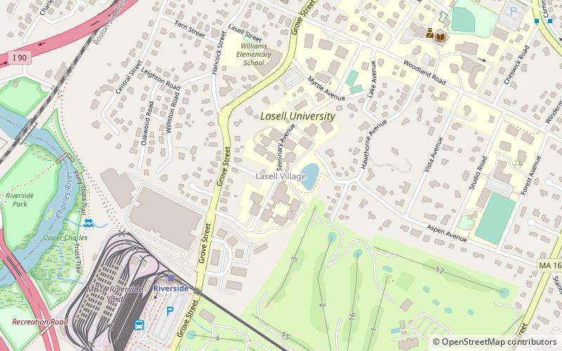 Lasell Village location map