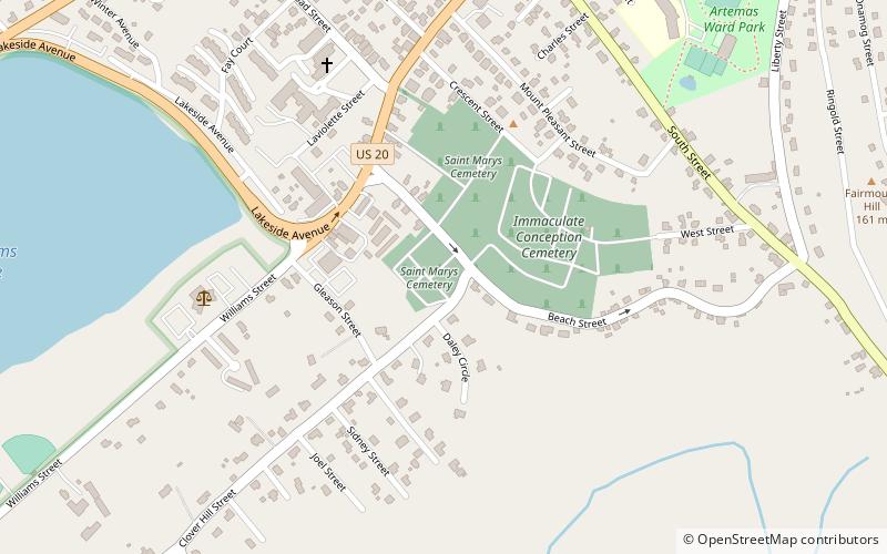 Brigham Cemetery location map