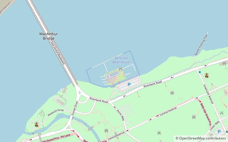 detroit boat club location map