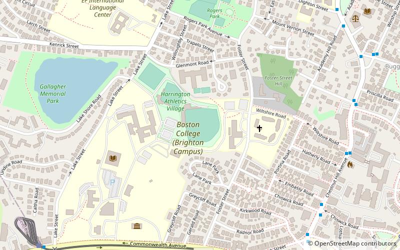 Harrington Athletics Village location map