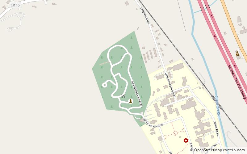 Cimetière national de Bath location map