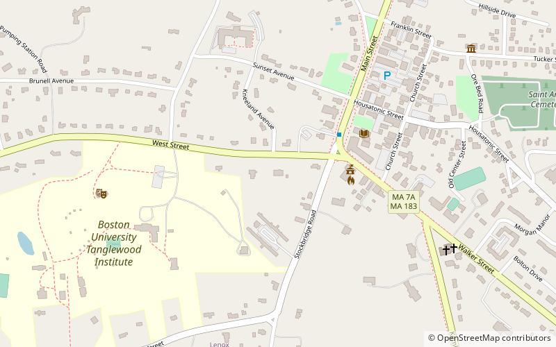Old Lenox High School building location map