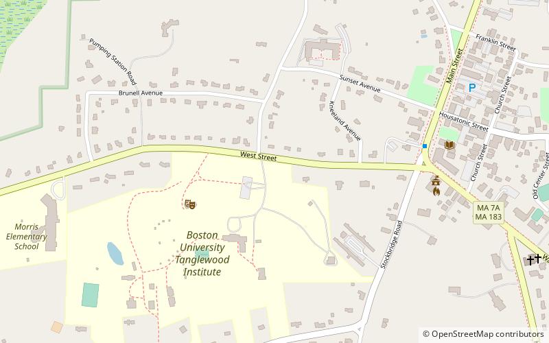 Boston University Tanglewood Institute location map