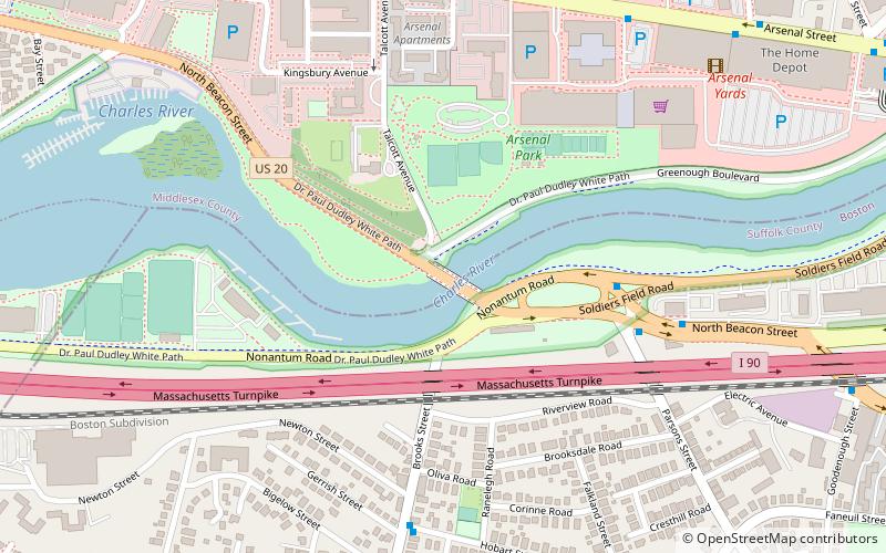 North Beacon Street Bridge location map