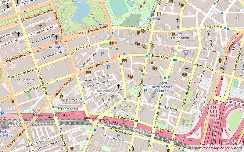 Downtown Boston location map