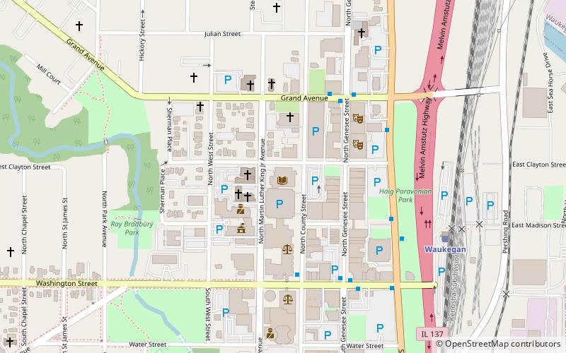 Waukegan Public Library location map