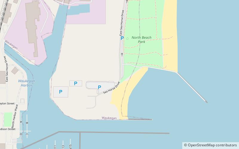 Waukegan Municipal Beach location map