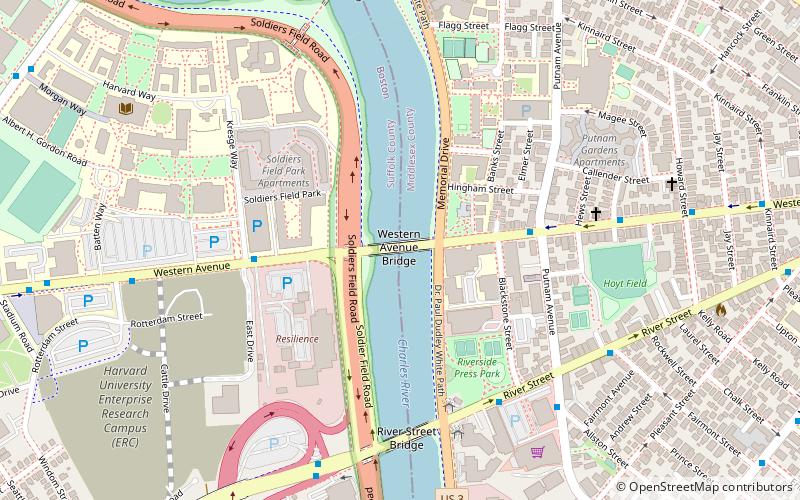 Western Avenue Bridge location map
