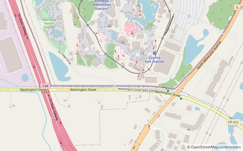American Eagle Roller Coaster location map