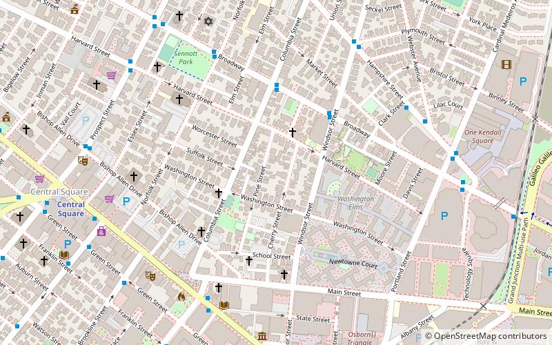 Old Cambridgeport Historic District location map