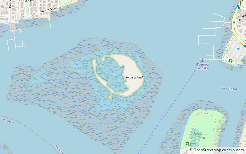 snake island boston location map