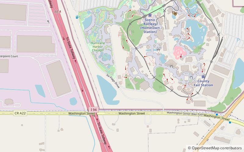 Raging Bull Roller Coaster location map