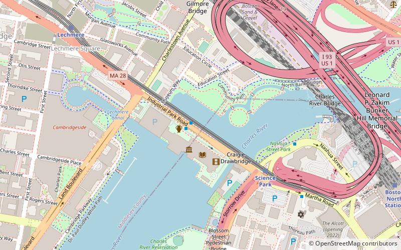 Charles River Dam Bridge location map