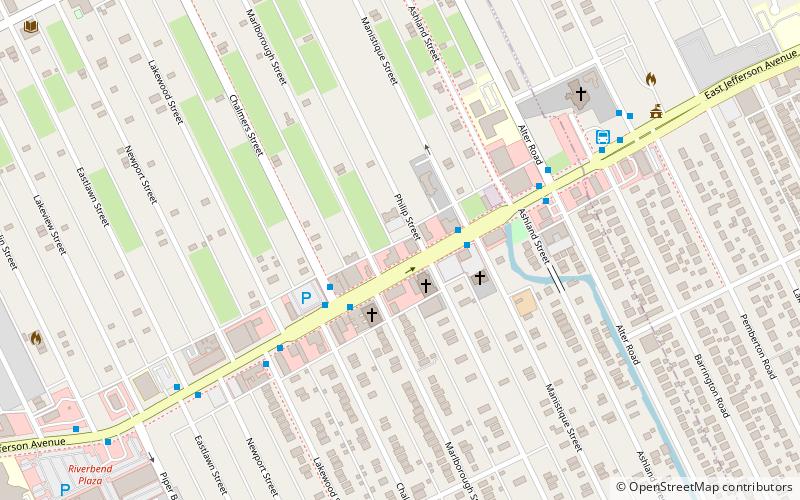 Jefferson–Chalmers Historic Business District location map