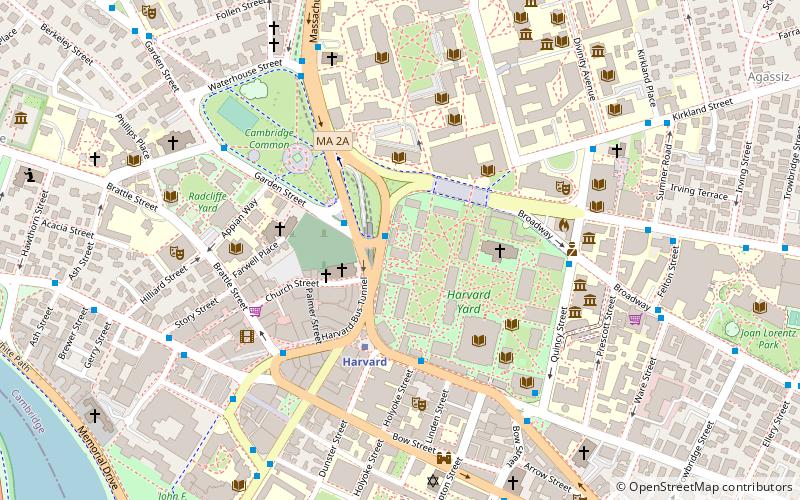 Harvard Hall location map