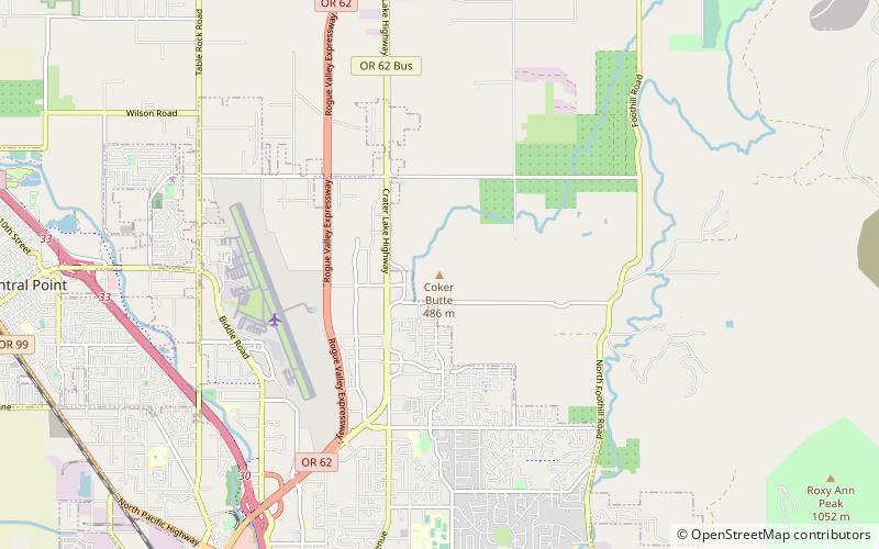 coker butte medford location map