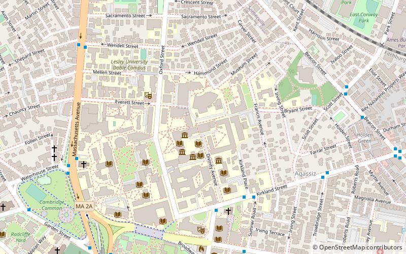 Harvard University Herbaria location map