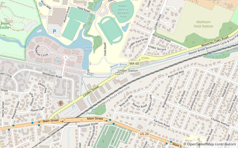 Linden Street Bridge location map