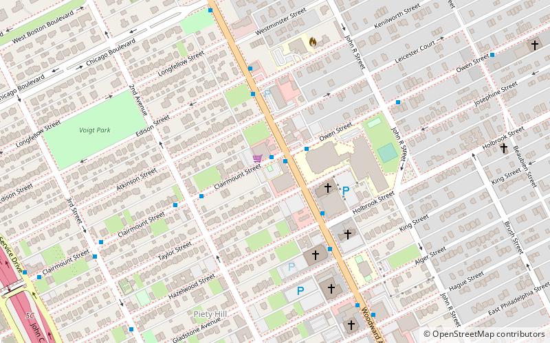 Iglesia Cristiana de Central Woodward location map