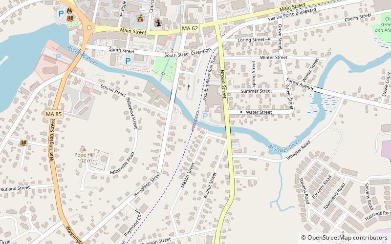 Assabet River Rail Trail location map