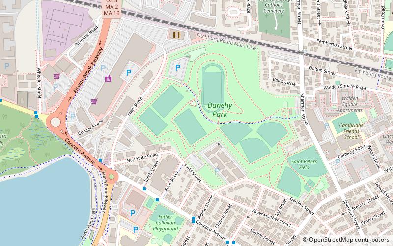 mayor danehy park belmont location map