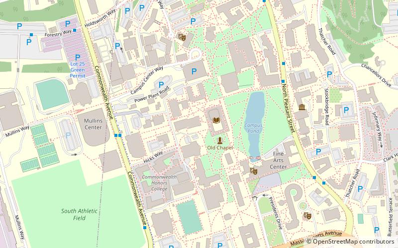 University of Massachusetts Amherst College of Humanities and Fine Arts location map