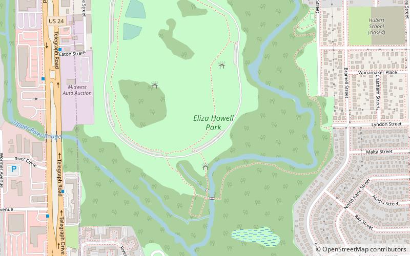 eliza howell park detroit location map