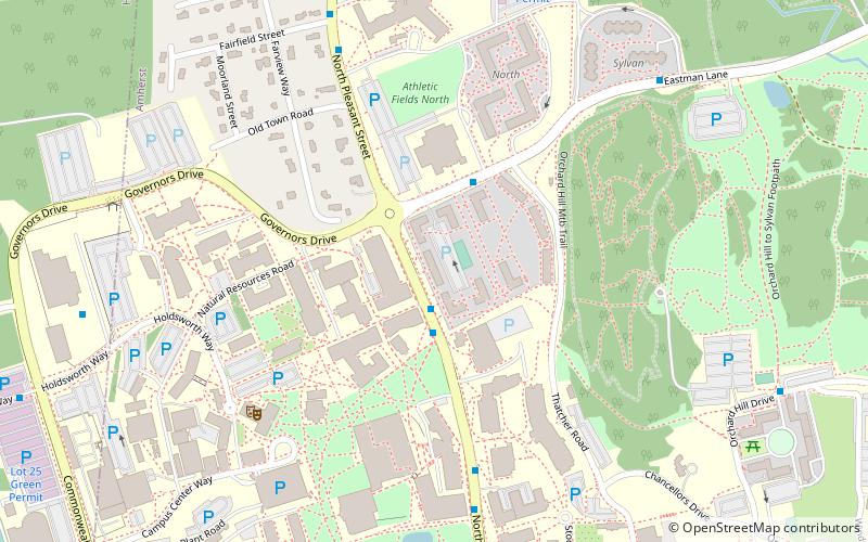 University of Massachusetts Amherst School of Public Health and Health Sciences location map