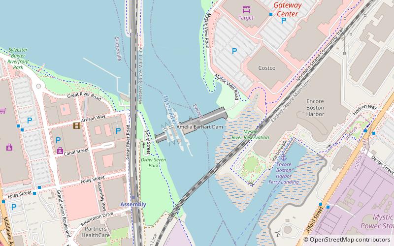 Amelia Earhart Dam location map