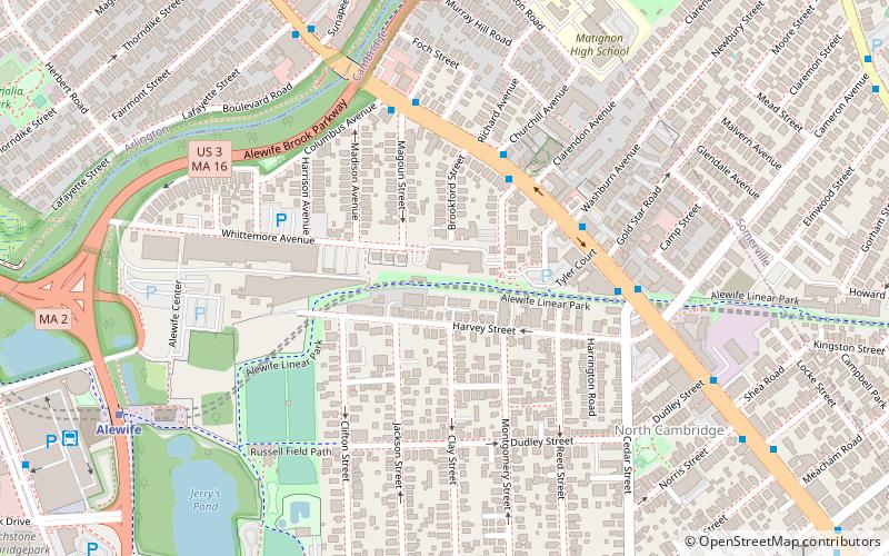 Alewife Linear Park location map